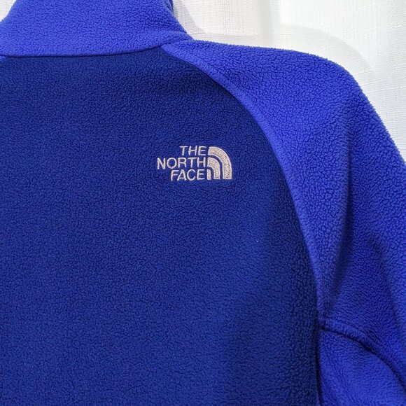 THE NORTH FACE Sweatshirt Coat Fleece Full Zip Jacket Size Medium Purple/Blue - Picture 7 of 10